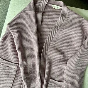 78&Sunny XS Chunky Knit Dusty Purple Cardigan